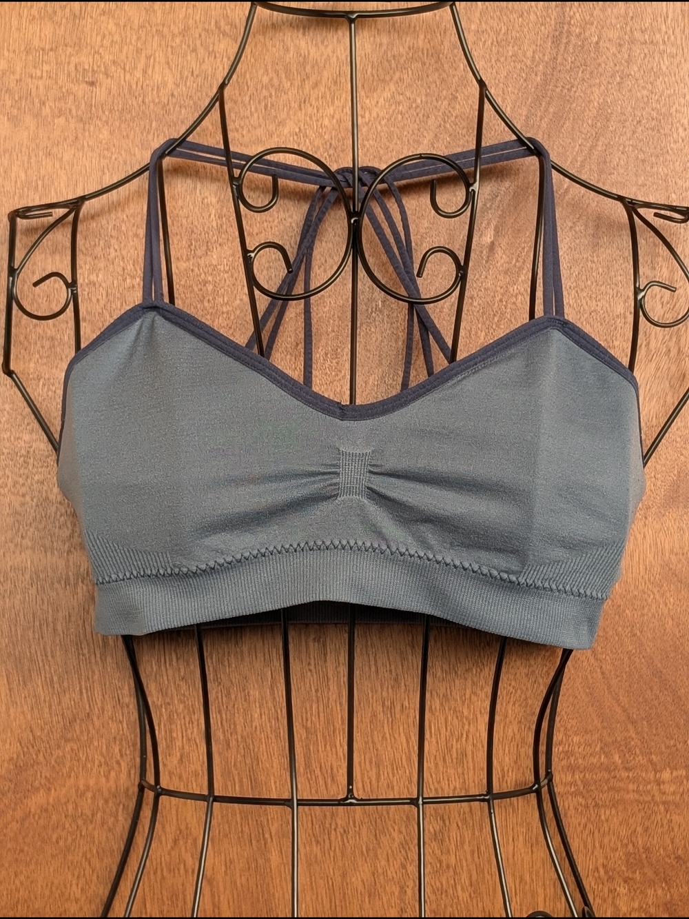 Champion Strappy Seamless Bralette - Slate Blue